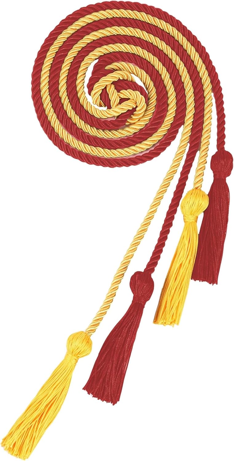 GRADFTY Double Red and Gold Graduation Honor Cords for Graduation 2025, National Honors Society Red and Gold Cords - Image 1